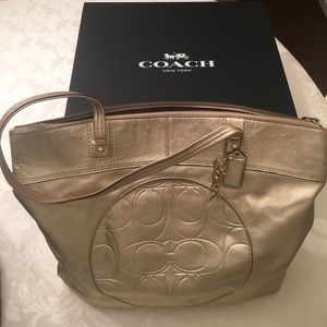 COACH Laura Signature Leather Tote